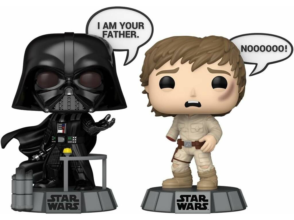 Funko Pop Star Wars 2 Pack Darth Vader y Luke Skywalker con Cabeza Oscilante