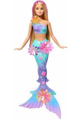 Barbie Flower Magic Mermaid Muñeca Sirena Rubia