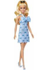 Barbie Poupe Robe bleue avec n?ud