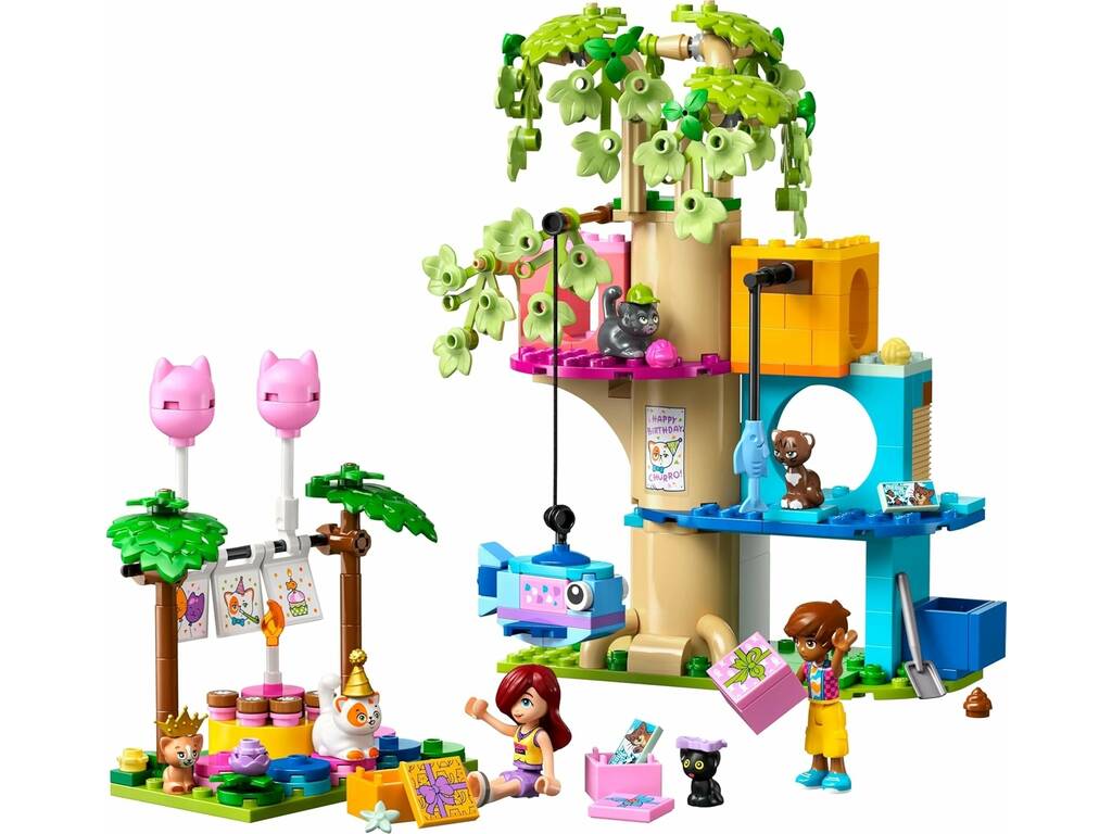 Fête d'anniversaire des amis Lego et maison de l'arbre Felina