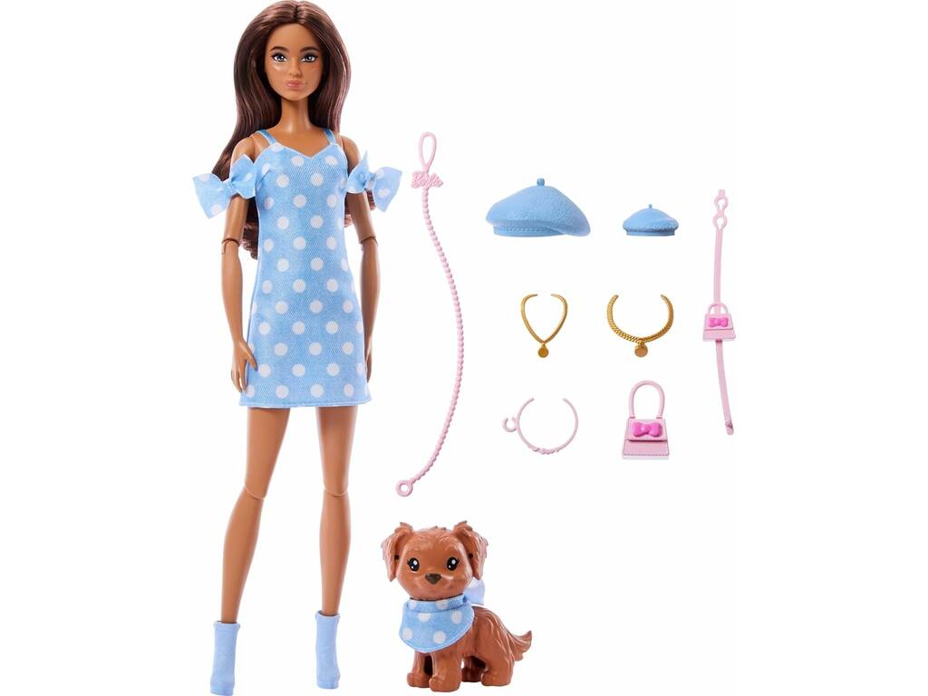 Barbie Twinning Looks Muñeca Look Azul con Perro
