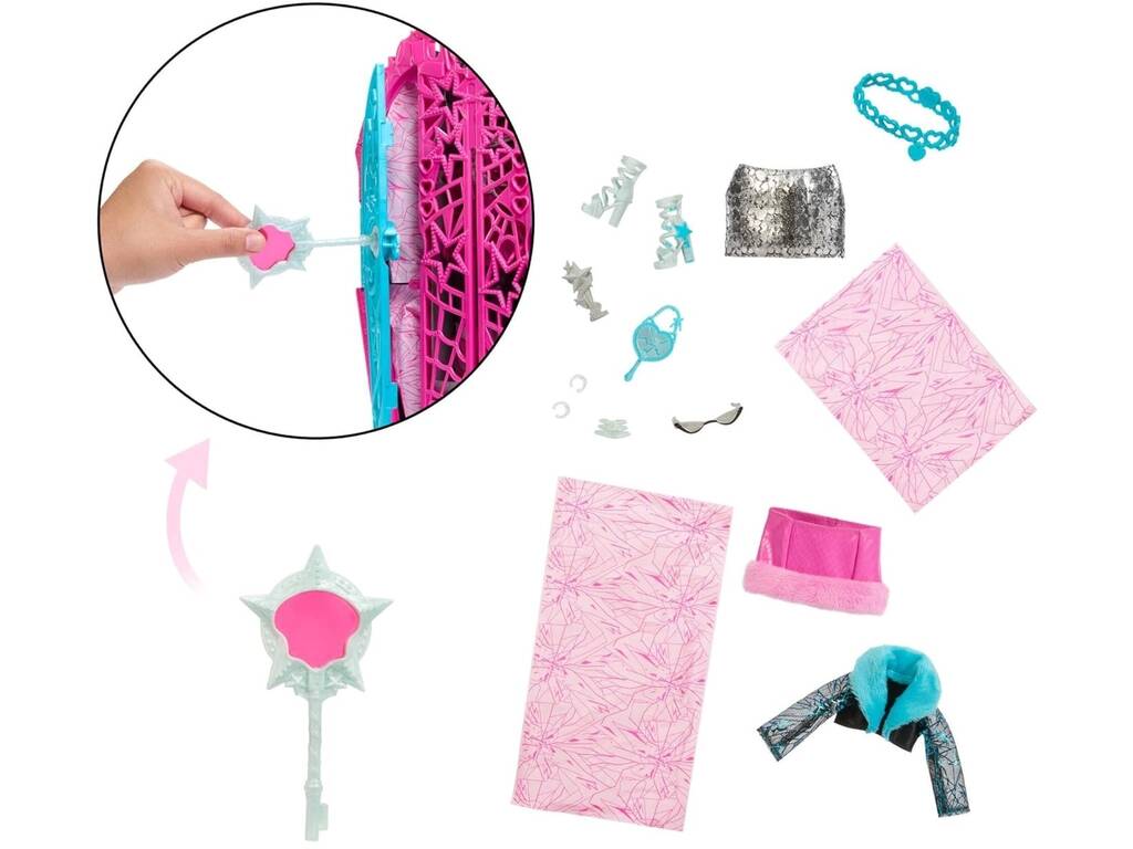 Poupée Catty Noir Monster High Skulltimate Secrets Hauntlywood Mysteries avec armoire