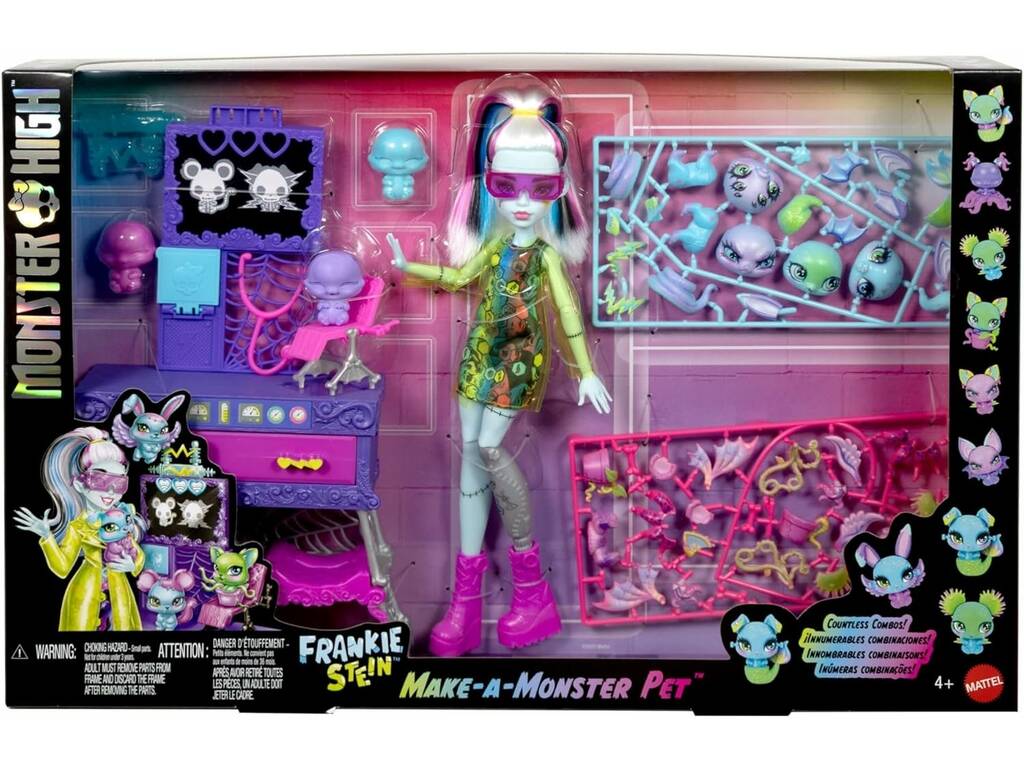 Monster High Make-A-Monster Pet avec la poupée Frankie Stein et ses accessoires
