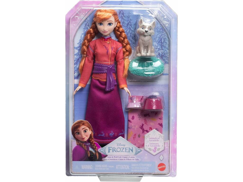 Poupée Anna Frozen avec chiot loup