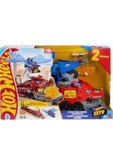 Hot Wheels City Dragon Transporteur avec Double Attaque Ultime