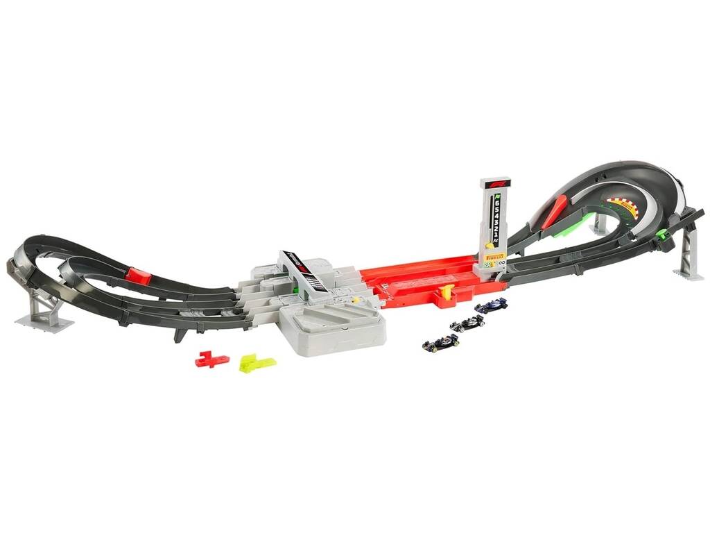 Circuit Hot Wheels Racing Formula 1 Grand Prix avec 3 voitures