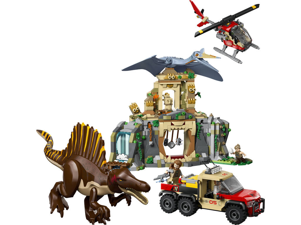 Lego Jurassic World Rebirth Misión Aérea: Spinosaurus y Quetzalcoatlus