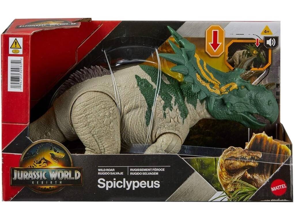 Jurassic World Rebirth Figura Spiclypeus Rugido Selvagem