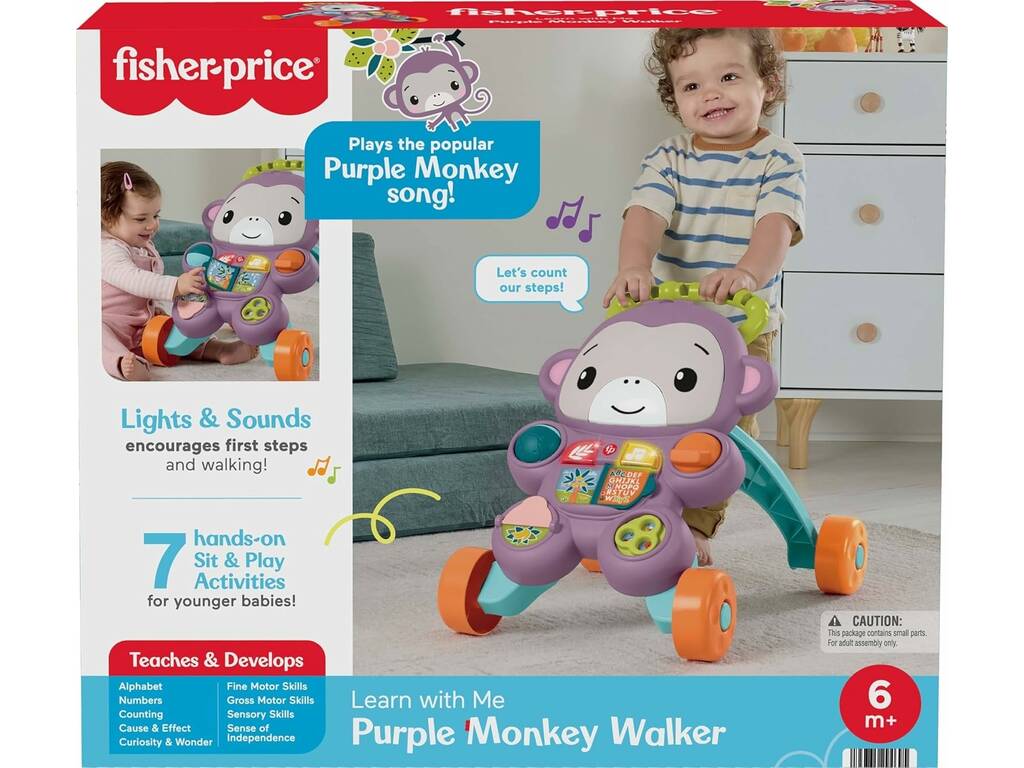 Fisher Price Trotteur d'apprentissage Monito violet Premiers pas