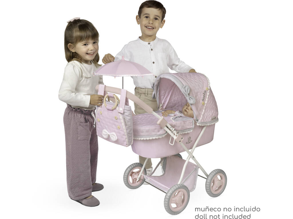 Poussette pliable Sophie avec sac et ombrelle