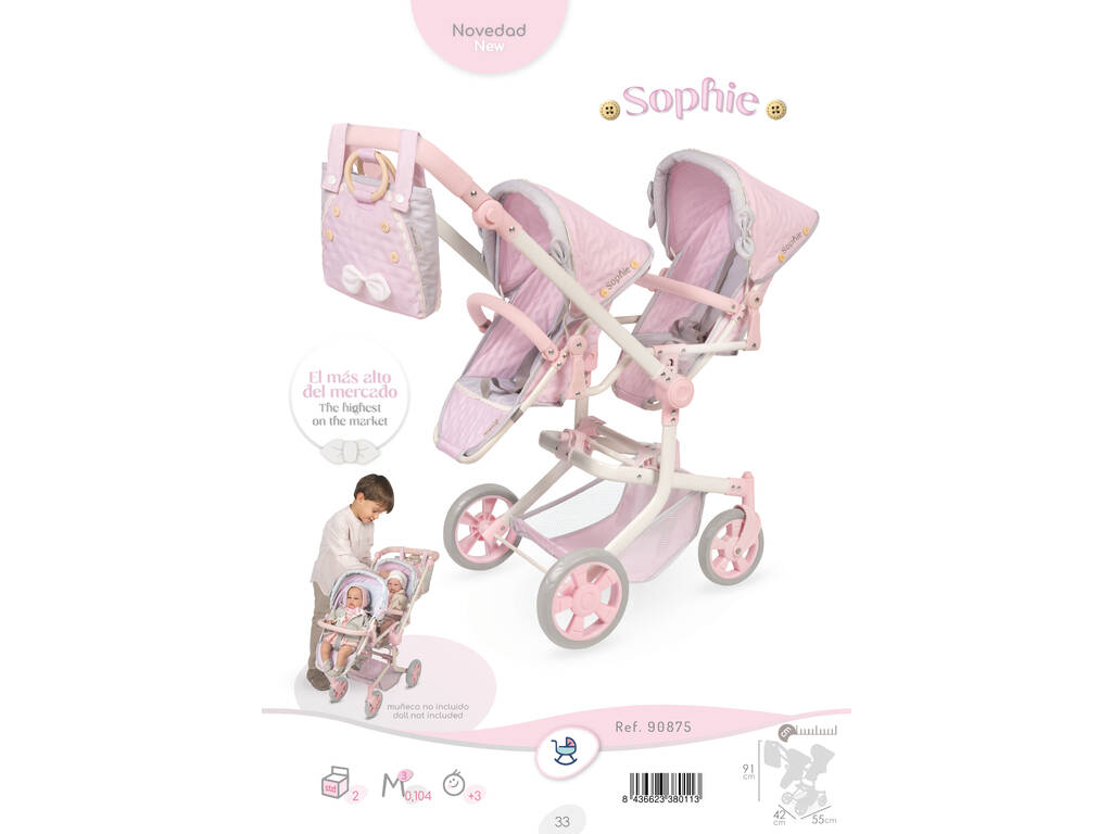 Chaise pliante pour jumelles Sophie