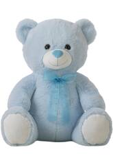 Peluche Urso Azul de 50 cm com Laço