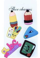 Pins Decorativos para Tamancos EVA Pack Material Escolar 6 Unidades