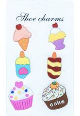 Pins Decorativos para Tamancos EVA Pack Doces 6 Unidades