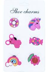 Pins Decorativos para Zuecos Eva Pack Fantasía 6 Unidades