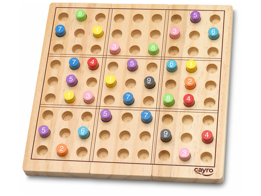 Sudoku en bois dans une boîte métallique avec 65 défis