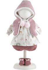 Abito per bambola da 38 cm con gilet con cappuccio e calzini