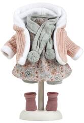 Ensemble pour poupe 42 cm avec veste  capuche, charpe et chaussettes