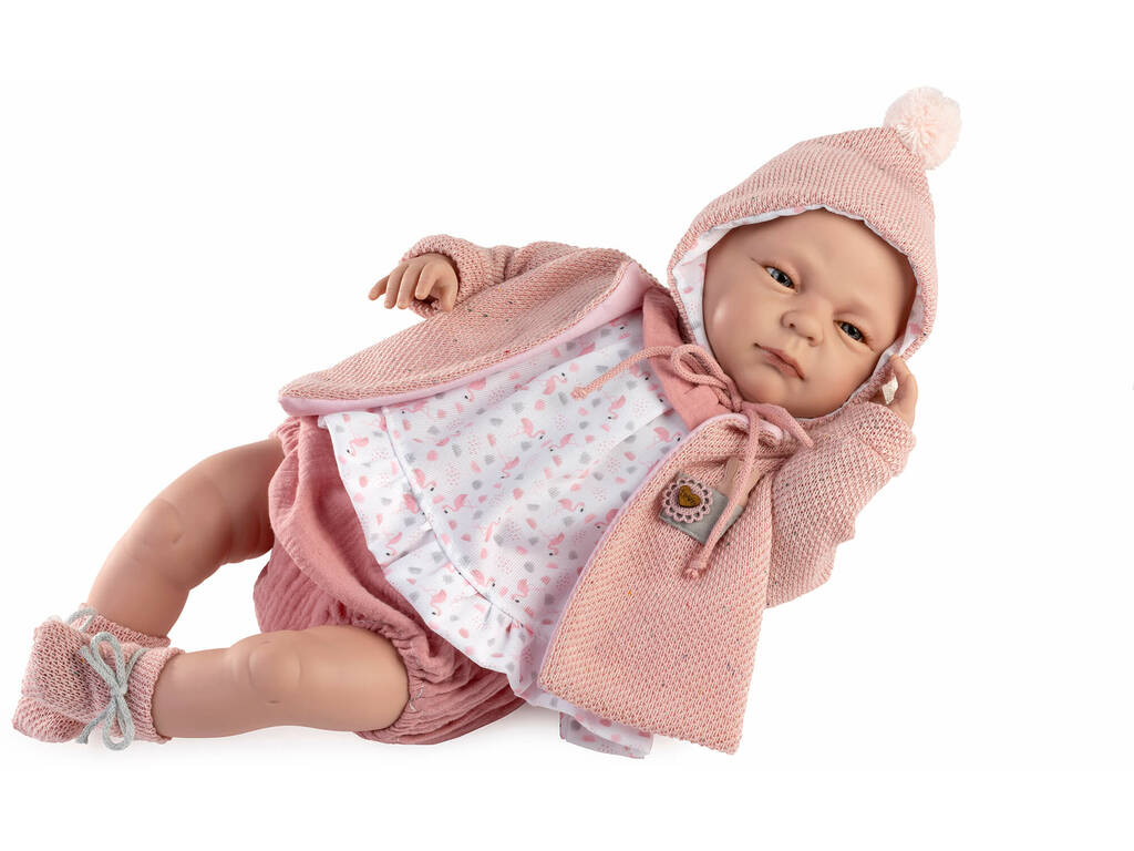 Poupée bébé qui pleure Valeria de 50 cm avec poids réel et veste