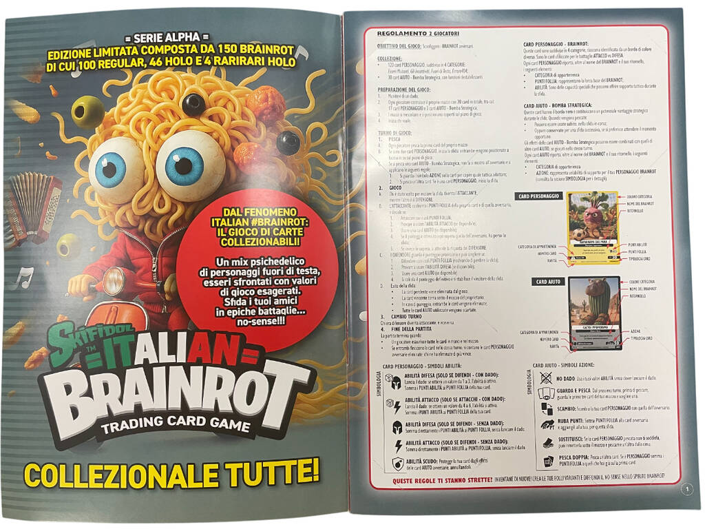 BrainRot Italian Universo Psichedelico TCG Pack Album avec enveloppe