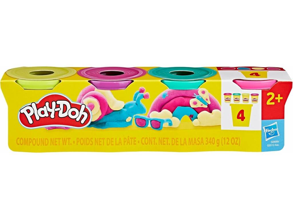 Play-doh Pack 4 pots de pâte à modeler