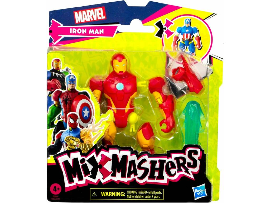 Marvel MixMashers Figurine de base Iron Man avec accessoires
