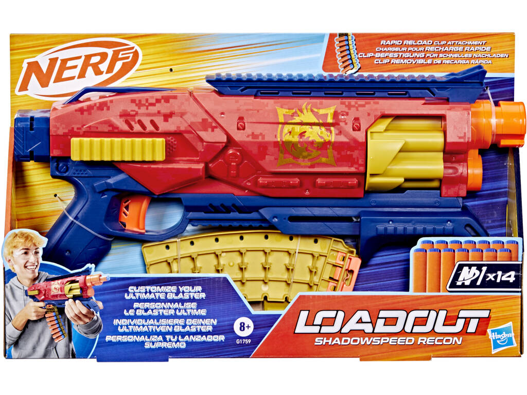 Nerf Loadout Lanceur Shadowspeed Recon avec 14 fléchettes
