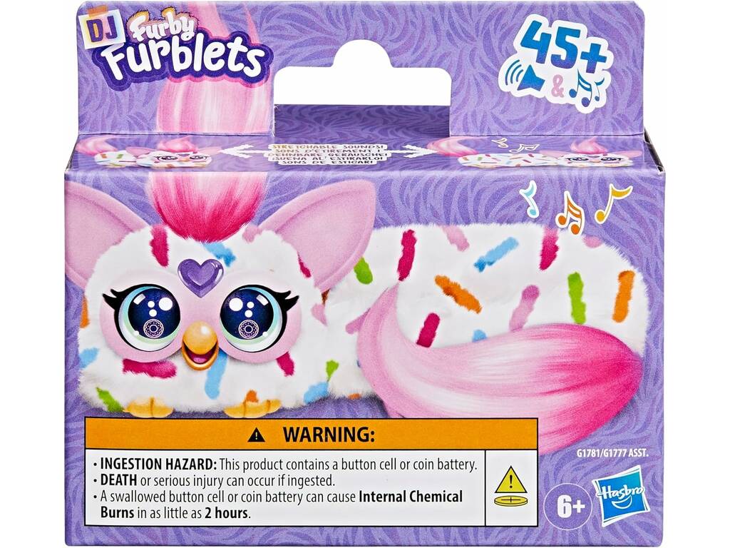 Furby Furblets DJ Peluche Berry-Cup-Cake avec sons