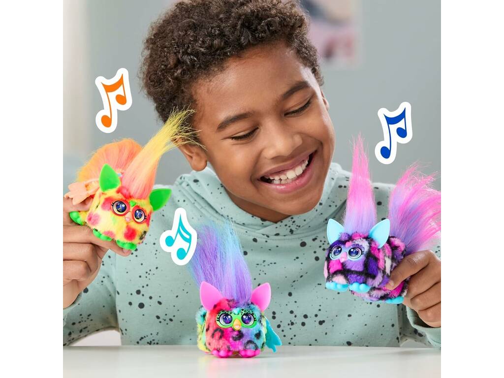 Furby Furblets DJ Peluche Rain-Bow-Kat avec sons