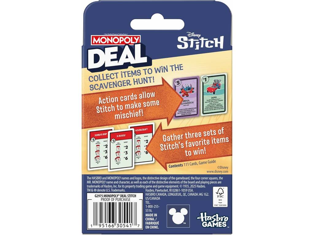 Monopoly Deal Disney Stitch