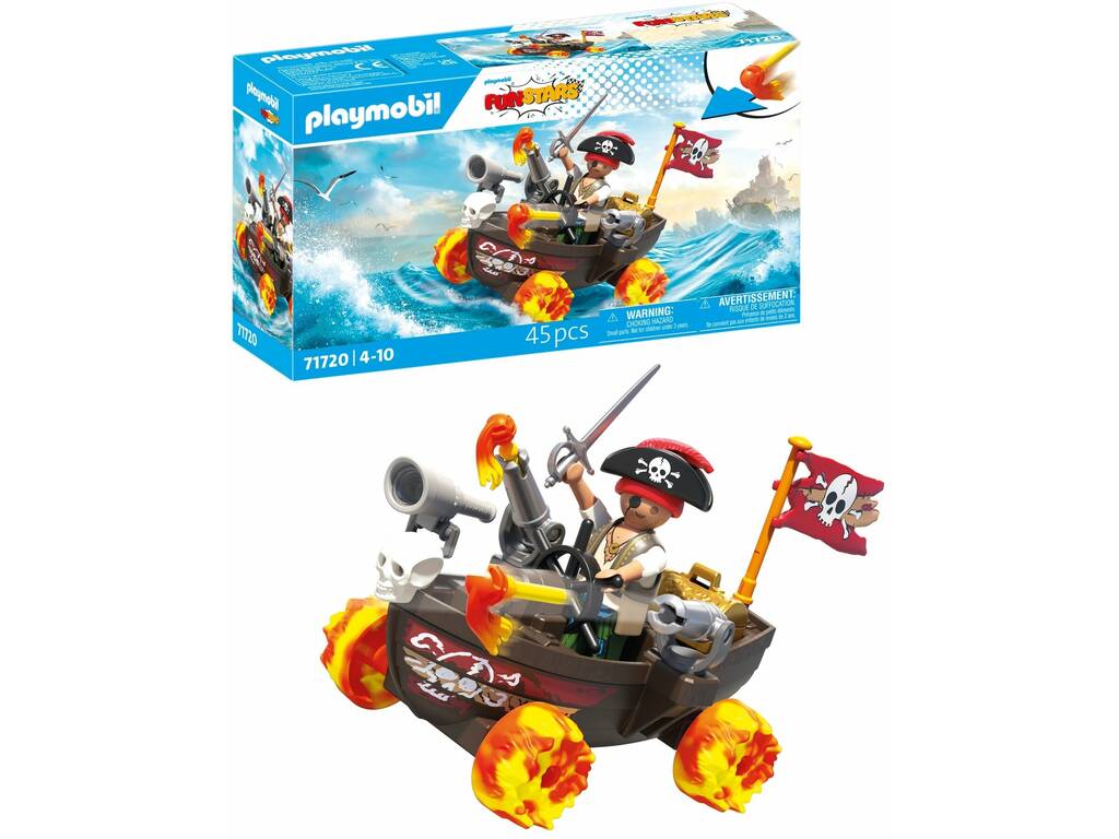 Playmobil FunStars Racing bateau pirate