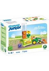 Playmobil Junior Trator com Semeadora de Carga e Descarga