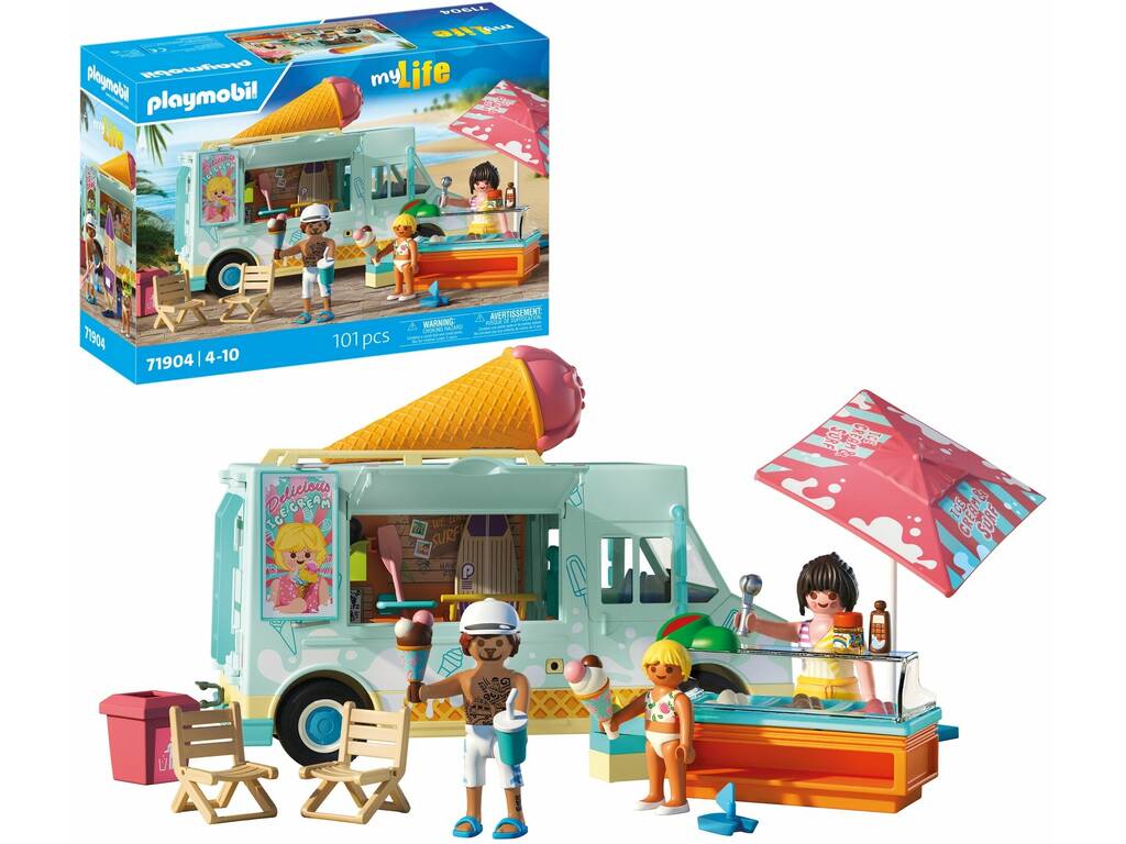 Playmobil My Life Camión de Helados con Tienda de Surf