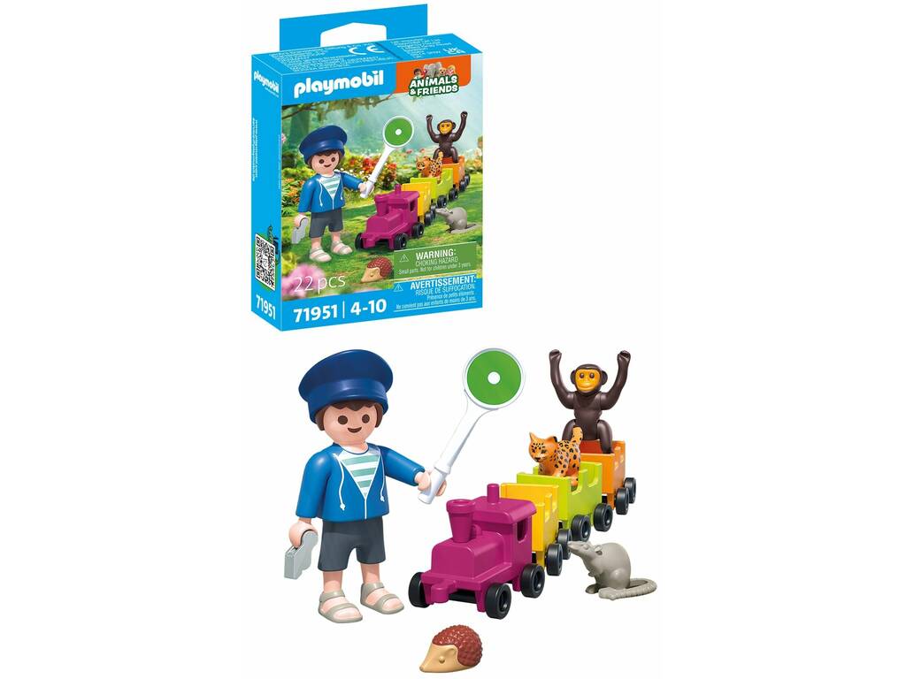 Playmobil Animals & Friends Petit voyage en locomotive