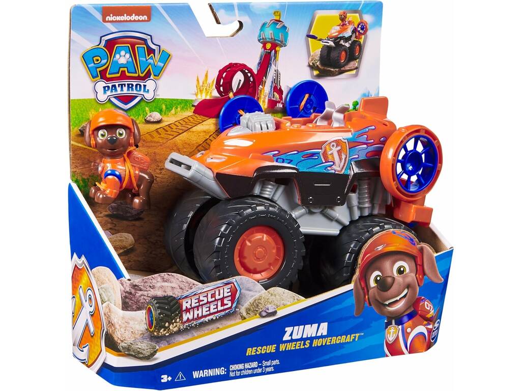 Patrouille Canine Rescue Wheels Hovercraft avec figurine Zuma