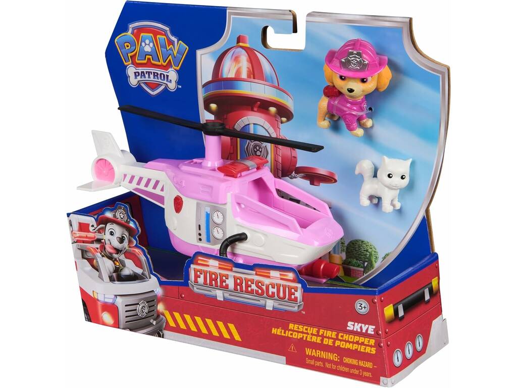 Patrulla Canina Fire Rescue Skye con Helicóptero de Bomberos