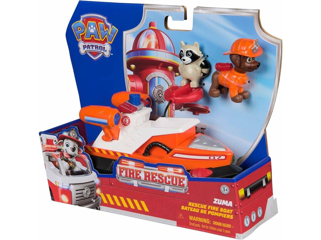 Patrouille Canine Fire Rescue Zuma avec bateau de pompiers