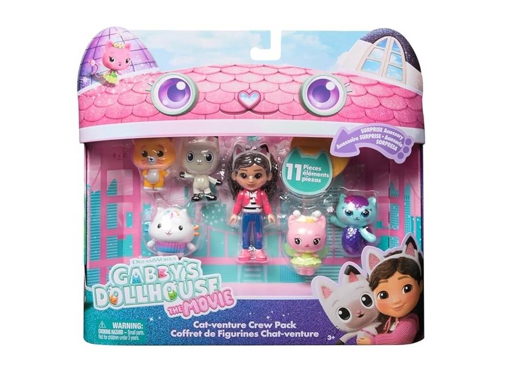 La maison de poupées de Gabby Pack 6 figurines Cat-Venturas