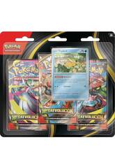 Pokémon TCG Megaevolução Blister com 3 Packs e Carta Promo