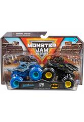 Monster Jam Set 2 Veicoli Diecast Megalodon VS Batman 1:64