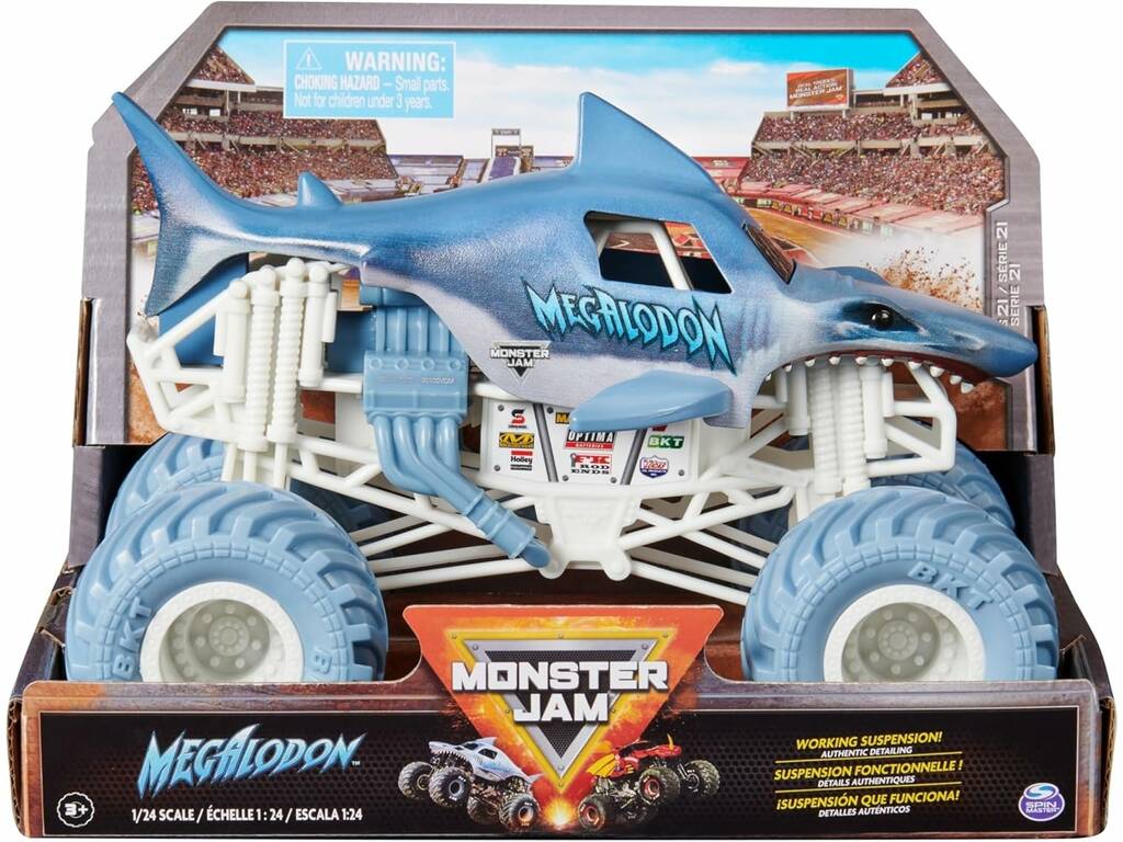 Monster Jam Véhicule Metal Megalodon 1:24