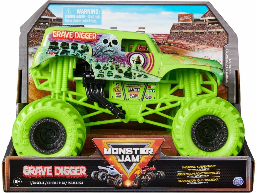 Monster Jam Véhicule Metal Grave Digger 1:24