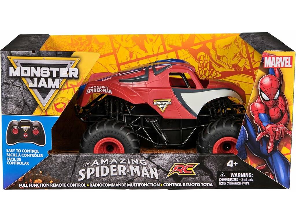 Véhicule radiocommandé Monster Jam The Amazing Spiderman 1:24