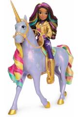 Unicorn Academy Boneca Sophia e Rainbow com Luz e Sons