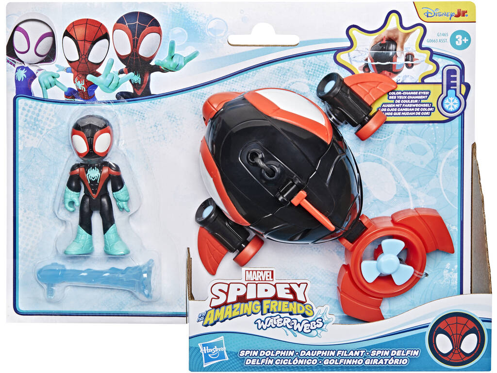 Spidey Waterwebs Spin Dolphin Figure et Vehicle