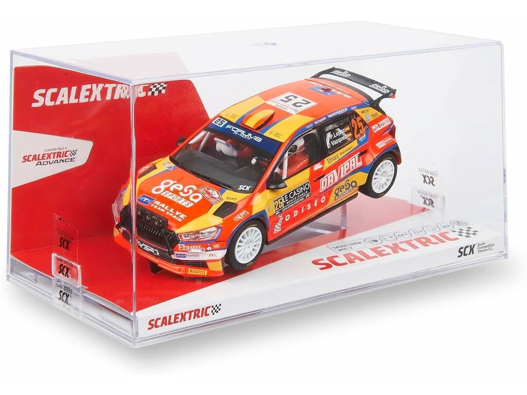 Scalextric Classic 1:32 Voiture Skoda Fabia WRC 2 de Pepe López