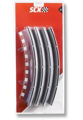 Scalextric Classic 1:32 Confezione da 4 bordi e barriere curva standard R2