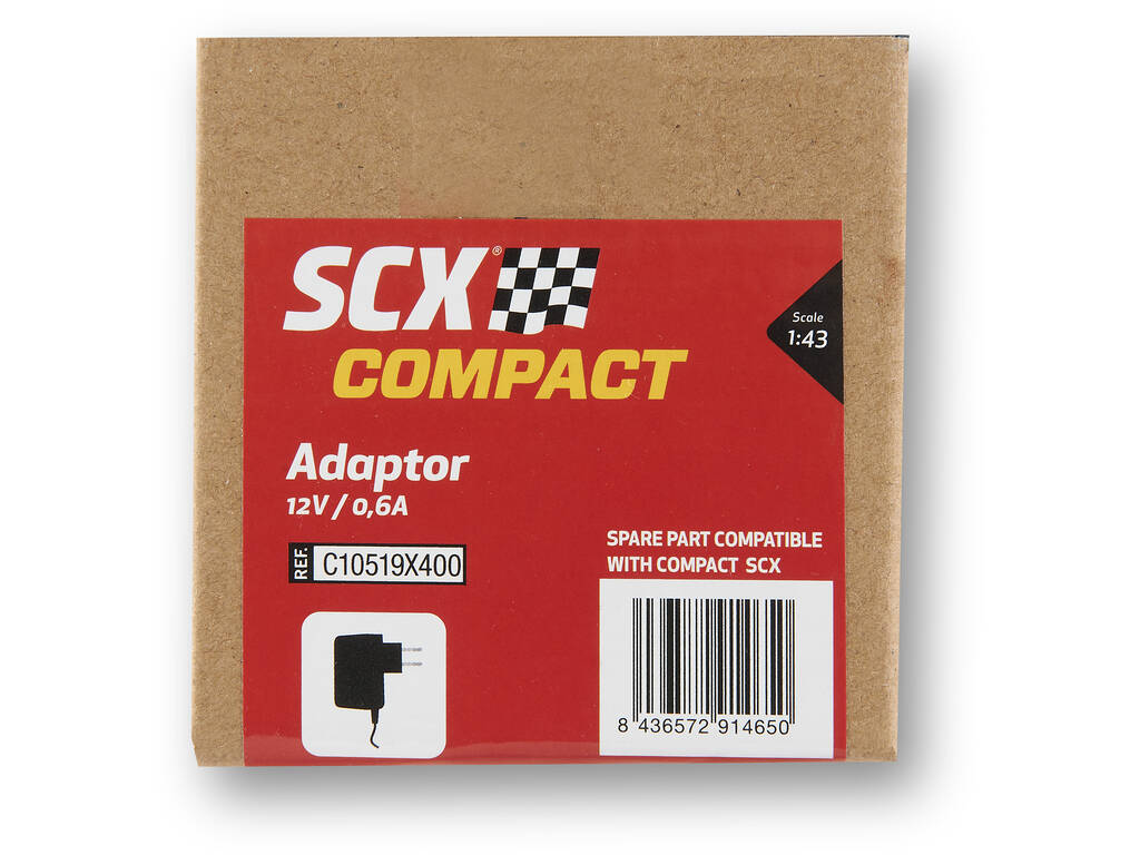 Scalextric Compact 1:43 Transformateur électronique 12 V et 0,6 A