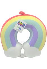 Cuscino da viaggio per collo Arcobaleno pastello 27x27 cm