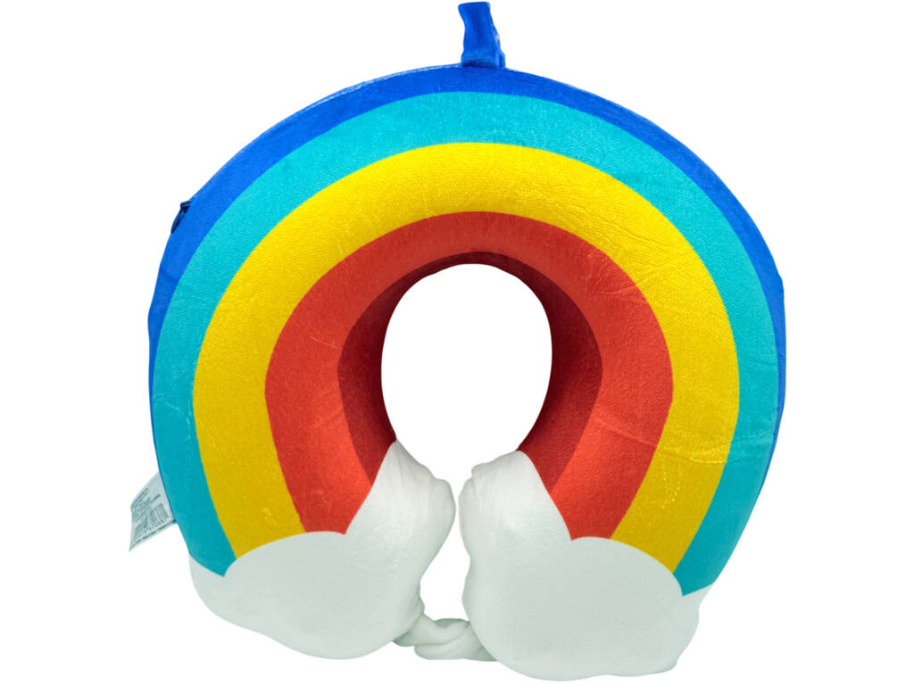 Oreiller de voyage pour le cou Rainbow Intense, 27 x 27 cm